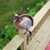 Heart Shaped Birdbath-Over Rail Bracket