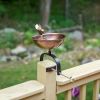 Heart Shaped Birdbath-Over Rail Bracket