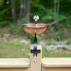 Heart Shaped Birdbath-Over Rail Bracket