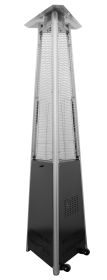 AZ Patio Heaters Commercial Glass Tube Patio Heater in Black