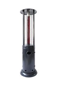 AZ Patio Heaters Commercial Infrared Flame Glass Tube Patio Heater in Black