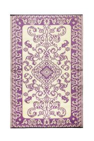 Tracery Floor Mat, 4 x 6-Feet, Violet