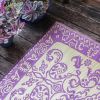 Tracery Floor Mat, 4 x 6-Feet, Violet