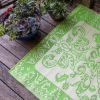 Tracery Floor Mat, 4 x 6-Feet, Lime