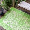 Tracery Floor Mat, 4 x 6-Feet, Lime