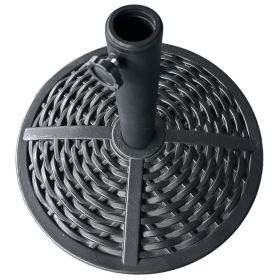 AZ Patio Heaters Round Wicker-Look Concrete Base in Plastic for Market Umbrella