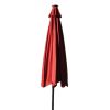 AZ Patio Heaters Solar Market Umbrella with LED Lights in Red with  Base