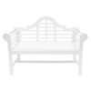 4' White Lutyens Bench