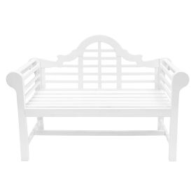 4' White Lutyens Bench