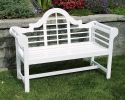 4' White Lutyens Bench