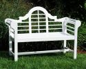 4' White Lutyens Bench