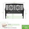 Black Fretwork Bench