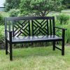 Black Fretwork Bench