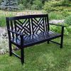 Black Fretwork Bench