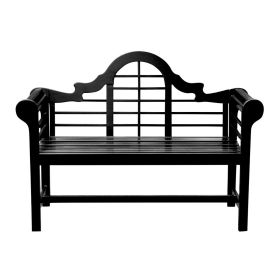 4' Black Lutyens Bench