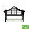 4' Black Lutyens Bench