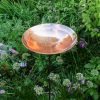 Polished Copper Birdbath- Stake