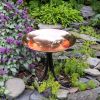 Polished Copper Birdbath- Tripod Stand