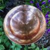 Polished Copper Birdbath- Tripod Stand