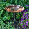 Polished Copper Birdbath- Tripod Stand