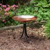 Polished Copper Birdbath- Tripod Stand