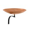 Polished Copper Birdbath- Wall Mount Bracket