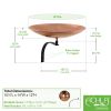 Polished Copper Birdbath- Wall Mount Bracket