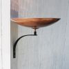 Polished Copper Birdbath- Wall Mount Bracket