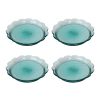 Scalloped Rim Recycled Glass Tray, 4 pack