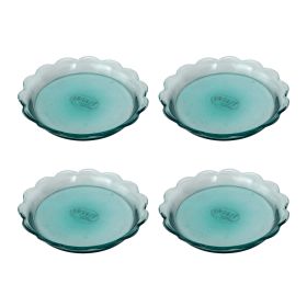 Scalloped Rim Recycled Glass Tray, 4 pack