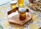 9" Hexagonal Copper Tray, pack of 3