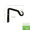 9" Straight Upcurled Wall Bracket Hook, pack of 2