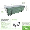 Medium Green Flower Box- 2x6 Railing Brackets