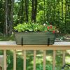 Medium Green Flower Box- 2x6 Railing Brackets