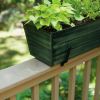 Medium Green Flower Box- 2x6 Railing Brackets