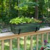 Medium Green Flower Box- 2x6 Railing Brackets