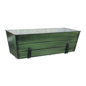 Medium Green Flower Box- Clamp-On Brackets