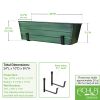 Medium Green Flower Box- Wall Brackets