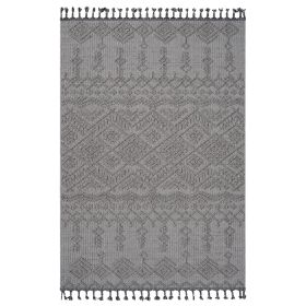 NAAR Guros Collection 4X6 White/White /Traditional Indoor/Outdoor Area Rug