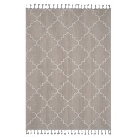 NAAR Guros Collection 4X6 Ivory /Trellis Indoor/Outdoor Area Rug