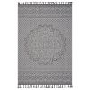 NAAR Guros Collection 8X10 Gray/White /Medallion Indoor/Outdoor Area Rug