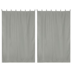 2 pcs W54*L84in Outdoor Patio Curtain/Gray