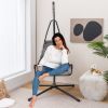 Hanging Chair with Stand and Extra Large Padded Seat