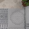 NAAR Guros Collection 4X6 Gray/White /Medallion Indoor/Outdoor Area Rug