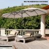 15 Feet Patio Double-Sided Umbrella with Hand-Crank System - Gallery View 2 of 10