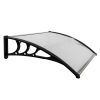 100 x 80 cm  Household Application Door & Window Rain Cover Eaves Canopy White & Black Bracket