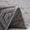 NAAR Guros Collection 8X10 Grey/White /Geometric Indoor/Outdoor Area Rug