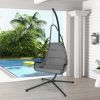 Hanging Chair with Stand and Extra Large Padded Seat