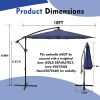 10-foot Outdoor Cantilever Banana Umbrella - Blue