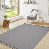 NAAR Guros Collection 8X10 White /Geometric Indoor/Outdoor Area Rug